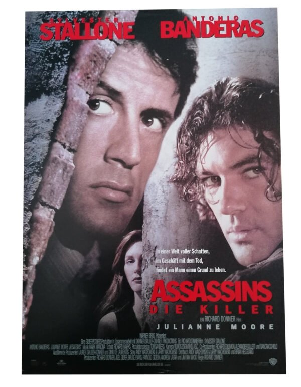 Affiche - Assassins +-30x42 cm Stallone Banderas Allemagne