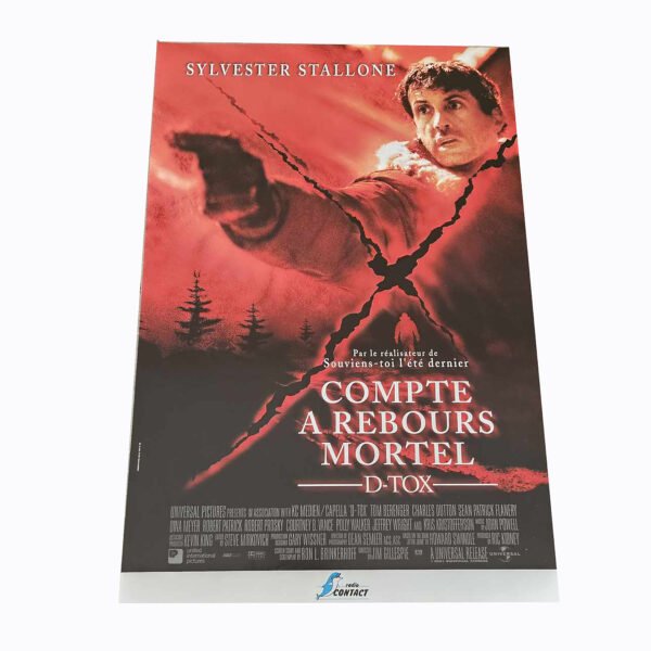 Affiche - Compte a rebours mortel D-Tox +- 33x50 cm Stallone