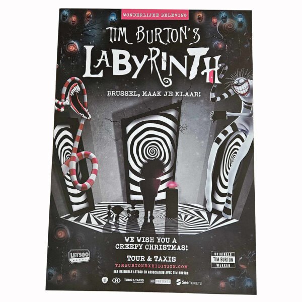 Affiche - Expo Tim Burton Labyrinth Bruxelles +- 42x60cm