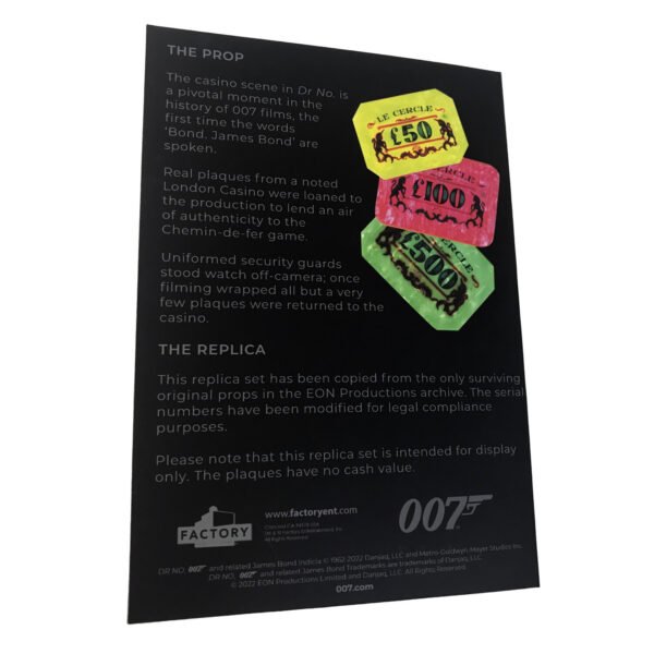 James Bond Dr. No - Casino Plaques Limited Edition Prop Replica – Image 3