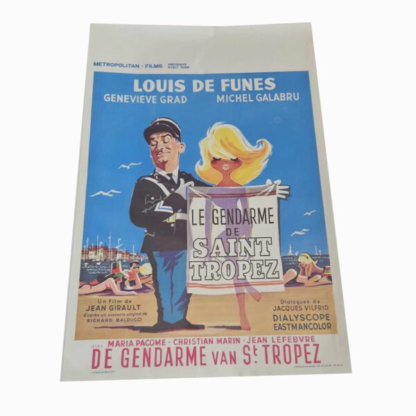 Affiche - Le gendarme de Saint tropez +-36,5x54,5 cm Louis De Funes