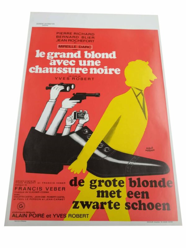 Affiche - Le grand blond avec une chaussure noire +-35x55 cm Pierre Richard