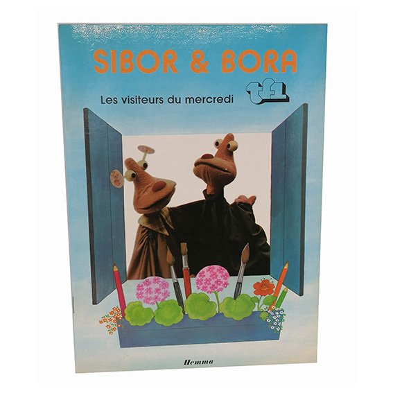 Sibor & Bora Les visiteurs du mercredi livre a colorier vintage