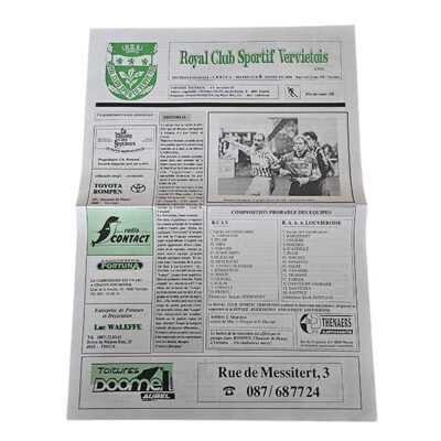 Verviers Football - Numéro 6 Novembre 1993