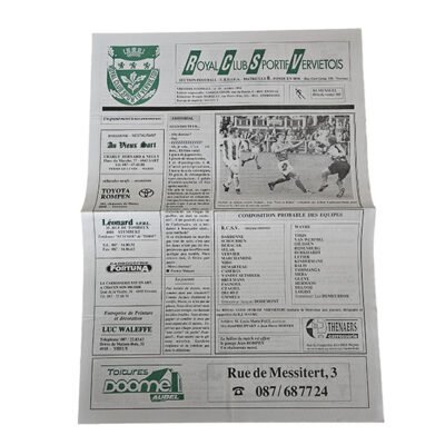 Verviers Football - Numéro 19 Octobre 1994