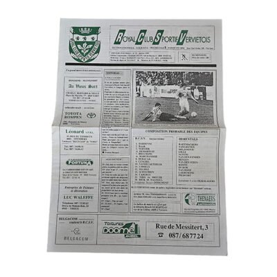 Verviers Football - Numéro 25 Janvier 1995