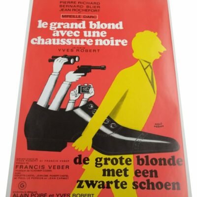 Affiche – Le grand blond avec une chaussure noire +-35×55 cm Pierre Richard