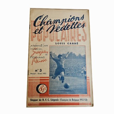 La Galerie des Champions et Vedettes Populaires 1950s Magazine Vintage Sport Cyclisme Football Belgique