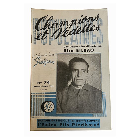 La Galerie des Champions et Vedettes Populaires 1950s Magazine Vintage Sport Cyclisme Football Belgique