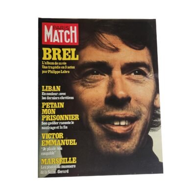 Paris Match n°1534 20 octobre 1978 Jacques Brel