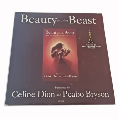 45T Beauty and the Beast – Celine Dion & Peabo Bryson – Disney La Belle et la Bête Vinyle