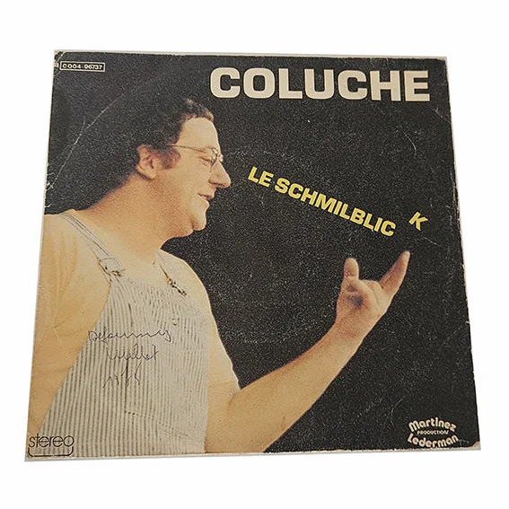 45T Vinyl – Coluche – Le Schmilblick – Disque 45 Tours Vintage Humour Français