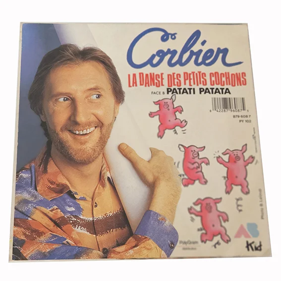 45T Corbier – La Danse des Petits Cochons / Patati Patata – Club Dorothée – AB Kid 1990 – Vinyle 7" – Image 2