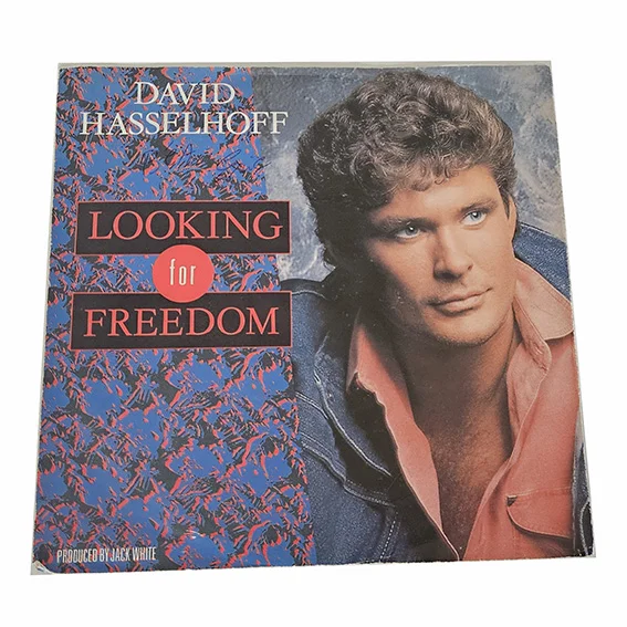 45T David Hasselhoff – Looking For Freedom – Vinyle 7" Single 1989 – Pop Synth-Pop – CBS