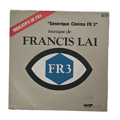 45 Tours Francis Lai – Générique Cinéma FR3 – Vinyle 7" – Disque Vintage – Bande Originale