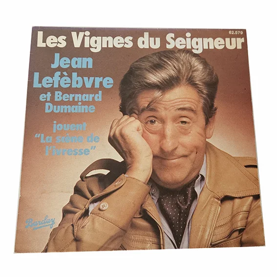 45T Jean Lefebvre – Les Vignes du Seigneur – Vinyle 7" – Chanson Humoristique – Cinéma Français