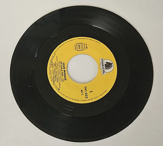 45T Jean Marais – On N'Oublie Rien – Chanson Française – Vinyle 7 Pouces – Image 4