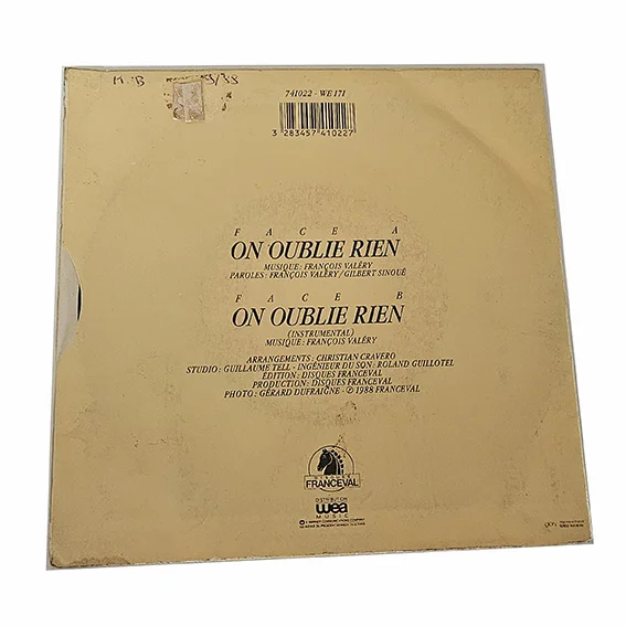 45T Jean Marais – On N'Oublie Rien – Chanson Française – Vinyle 7 Pouces – Image 2