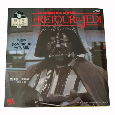 45T Le Retour du Jedi raconté par Dominique Paturel – Star Wars – Livre Disque Vinyle 7" – Disneyland Records