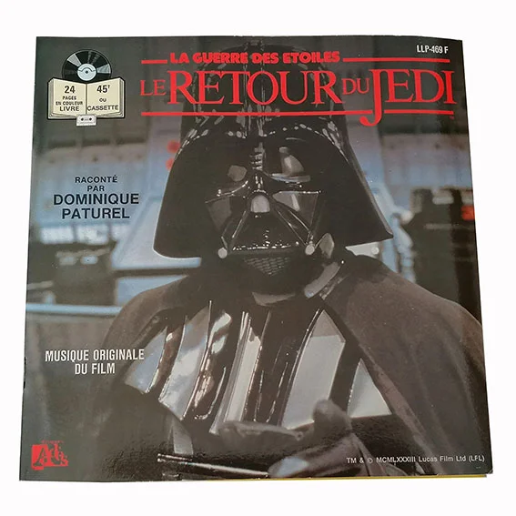 45T Le Retour du Jedi raconté par Dominique Paturel – Star Wars – Livre Disque Vinyle 7" – Disneyland Records