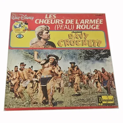 45T Les Chœurs de l'Armée Peau Rouge – Davy Crockett – Générique TV – Disques Adès 1986 – Vinyle 7 Pouces