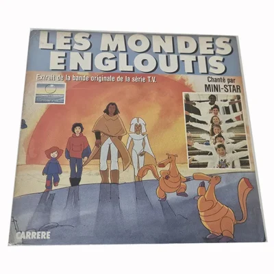 45T Mini-Star – Les Mondes Engloutis – Générique TV – Mini-star – Vinyle 7" 1985 – Carrère