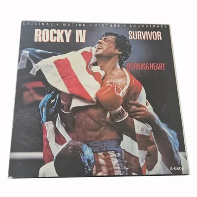 45T Survivor – Burning Heart – Rocky IV Bande Originale Soundtrack Vinyle 45 Tours 1985