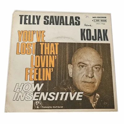 45T – Telly Savalas – You've Lost That Lovin' Feelin' – Help Me Make It Through The Night – Vinyle 7" – Papagayo