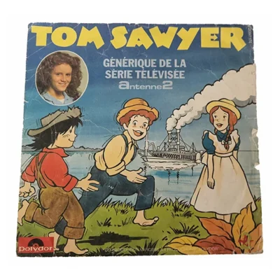 45T Tom Sawyer – Générique de la Série Télévisée – Dessin Animé – Vinyle 7 Pouces – Années 80