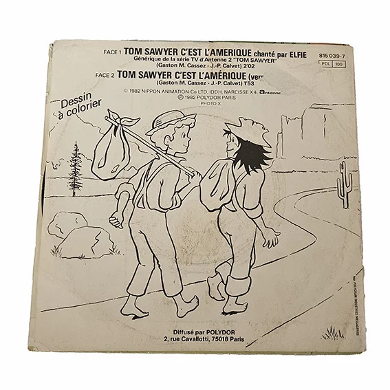 45T Tom Sawyer – C'est l'Amérique – Générique TV – Dessin Animé – Vinyle 7 Pouces – Image 4