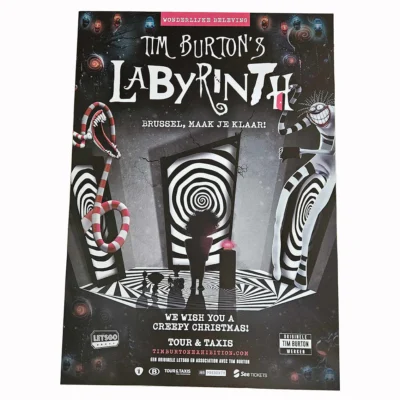 Affiche – Expo Tim Burton Labyrinth Bruxelles +- 42x60cm