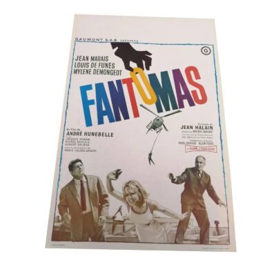 Affiche Fantômas 35x55 cm – Louis de Funès, Jean Marais – Affiche cinéma originale vintage