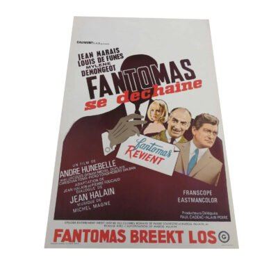 Affiche Fantômas se déchaîne 35x55 cm – Louis de Funès – Affiche cinéma originale vintage