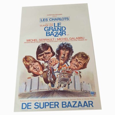 Affiche Le Grand Bazar 35x55 cm – Les Charlots – Affiche cinéma originale vintage