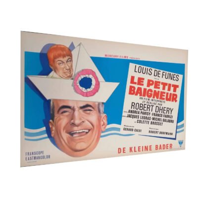 Affiche Le Petit Baigneur 35x55 cm – Louis de Funès – Affiche cinéma originale vintage