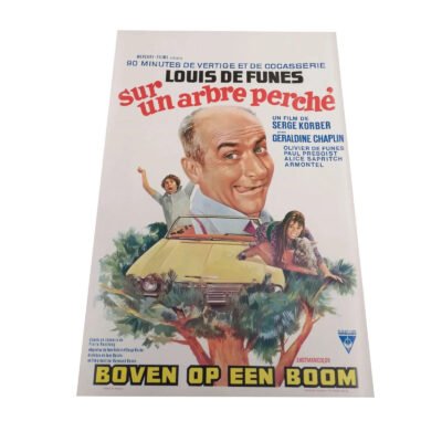 Affiche Sur un arbre perché 35x55 cm – Louis de Funès – Affiche cinéma originale vintage