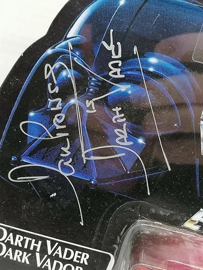 Autographe – Star Wars Darth Vador POTF blister Orange-rouge + Acrylic – Image 2
