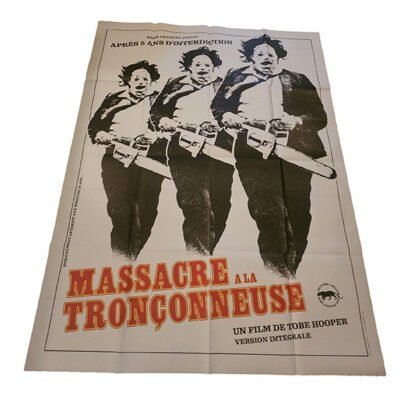 Affiche ORIGINALE 120x160cm Massacre à la tronconneuse