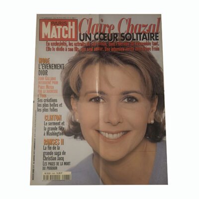 Affiche publicitaire Claire Chazal Paris Match 58,5x76 cm