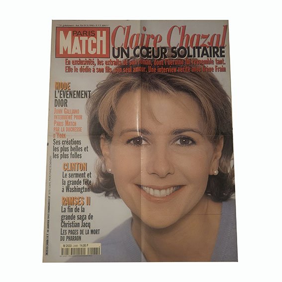 Affiche publicitaire Claire Chazal Paris Match 58,5x76 cm