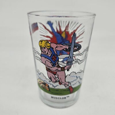 Verre à moutarde Les Maîtres de l’Univers 1985 – Verre vintage Musclor